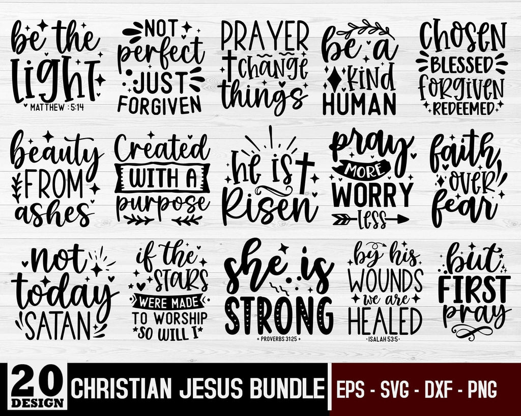 Christian quotes svg bundle, Bible Verse Bundle, Religious svg ...