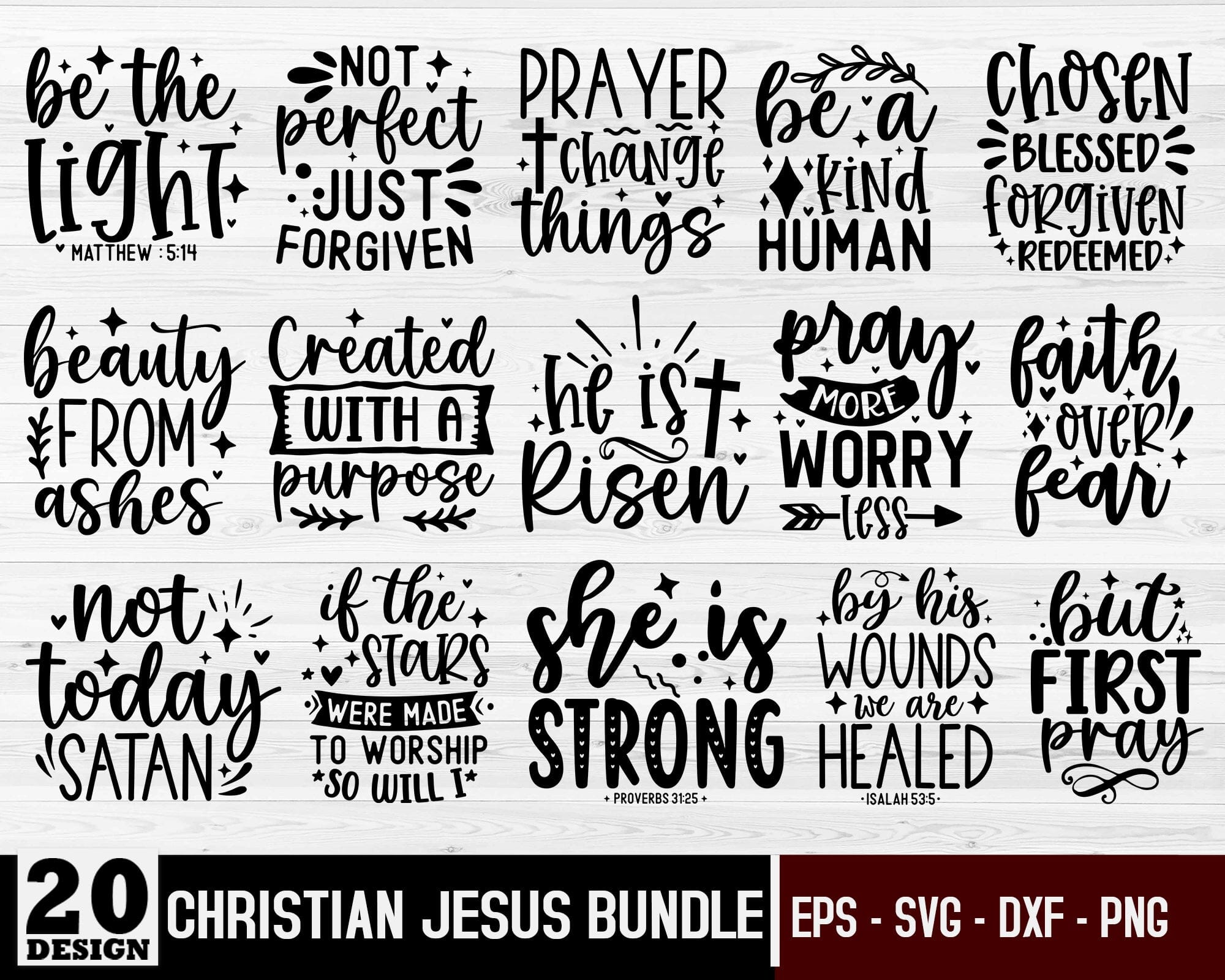 Mini Scripture SVG Bundle