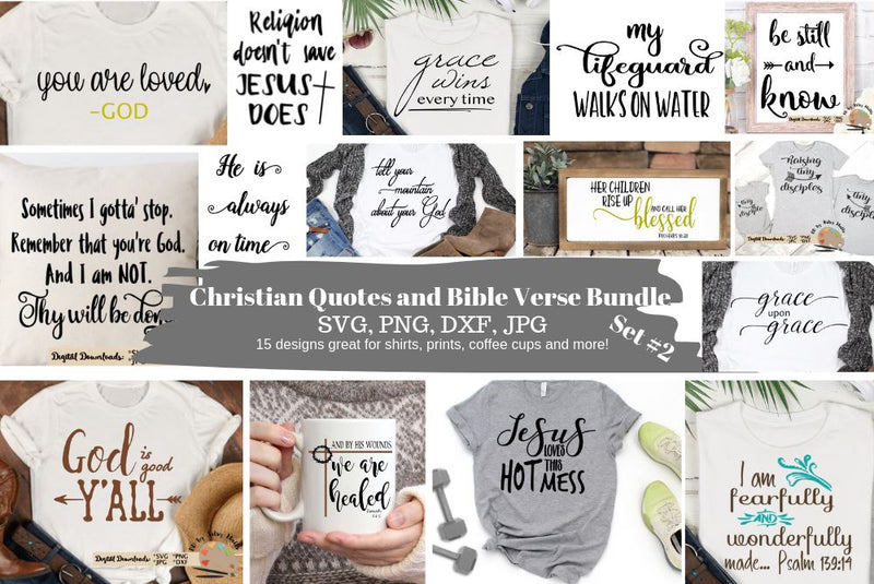 Christian quotes svg bundle - Bible Verse svg bundle - scripture verses svg bundle - Christian faith shirts svg bundle - Faith Farmhouse quotes SVG The Artsy Spot 