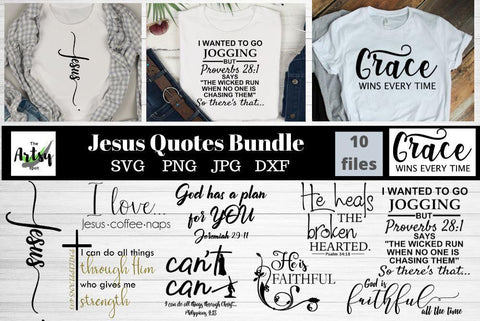 Christian quotes svg bundle - Jesus svg bundle - scripture verse svg bundle - Faith svg bundle SVG The Artsy Spot 