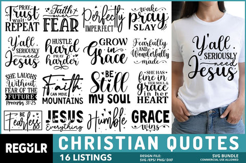 Christian Quotes Svg Bundle SVG Regulrcrative 