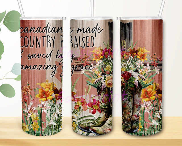 Christian Rustic 20 oz Skinny Tumbler Wrap, Country and Amazing Grace Tumbler Sublimation Designs Downloads Sublimation sassyprint 
