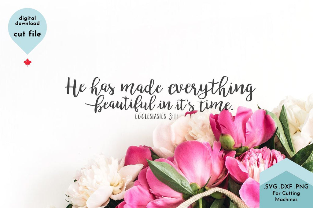 Christian Scripture Bible Verse SVG Cut File - So Fontsy