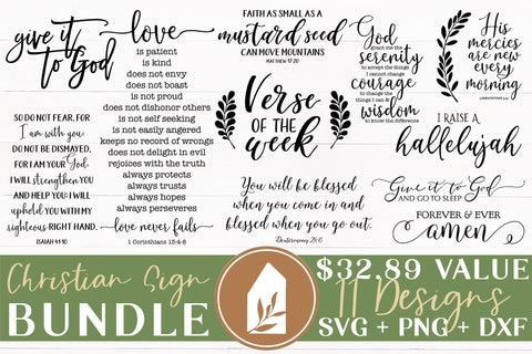 Christian Sign Bundle | Christian SVG SVG LilleJuniper 