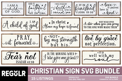 Christian Sign svg Bundle SVG Regulrcrative 