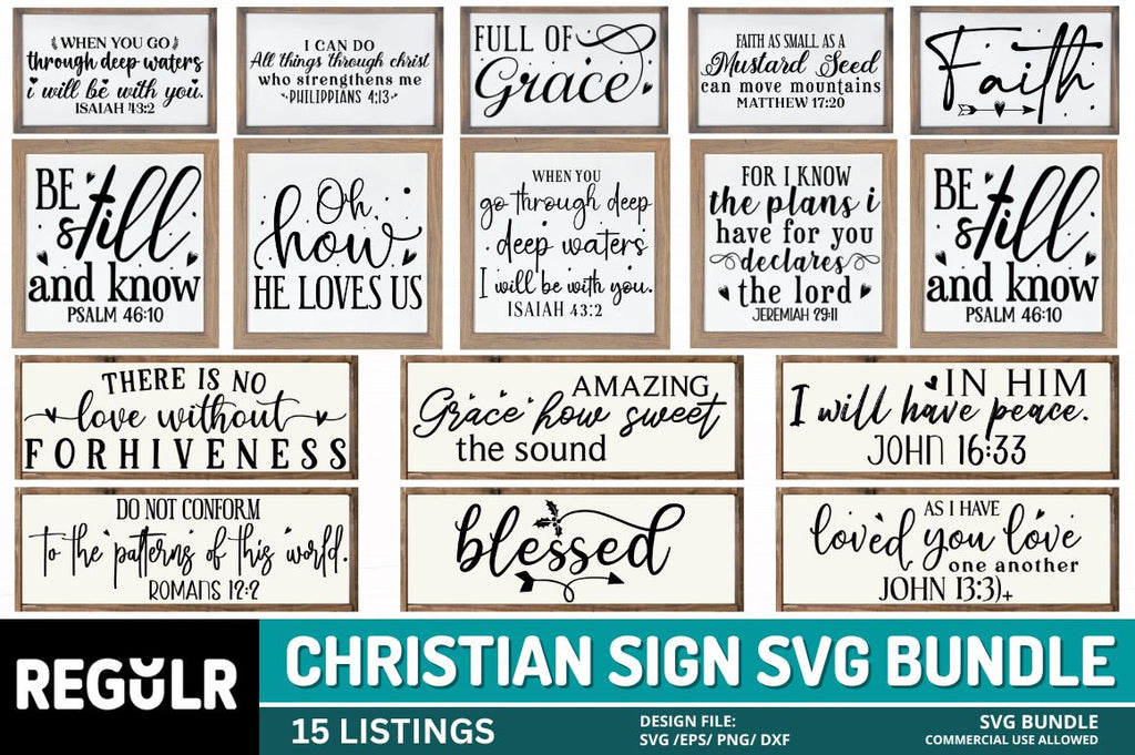 Christian Sign svg Bundle - So Fontsy