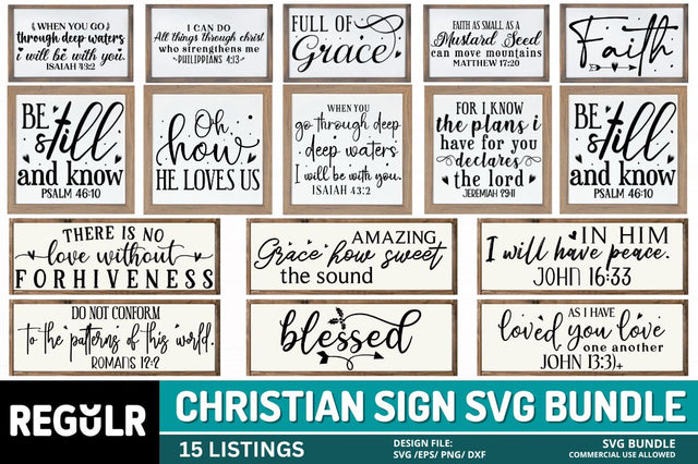 Christian Sign svg Bundle SVG Regulrcrative 