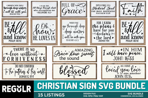 Christian Sign svg Bundle SVG Regulrcrative 