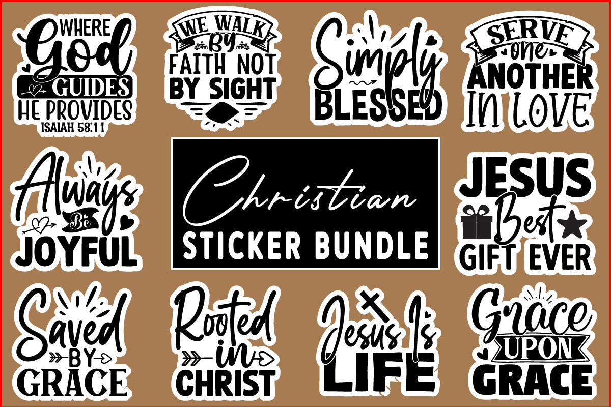 Christian Stickers SVG Bundle Vol- 06 - So Fontsy