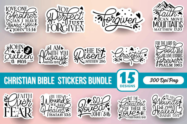Christian Stickers Bundle Sublimation Regulrcrative 