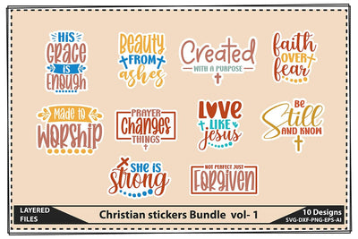 Christian stickers Bundle vol- 1 SVG shah alam 