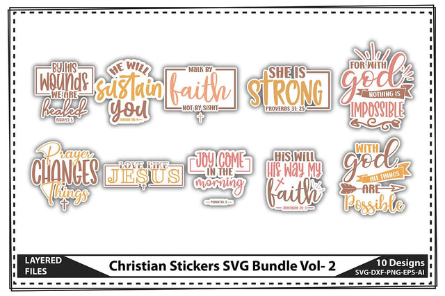 Christian Stickers SVG Bundle Vol- 2 SVG shah alam 