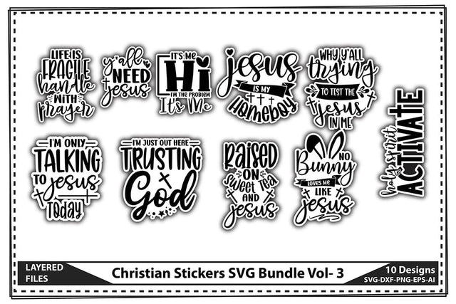 Christian Stickers SVG Bundle Vol- 3 SVG shah alam 