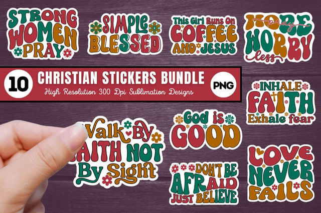 Christian Sublimation Stickers Bundle Sublimation Regulrcrative 