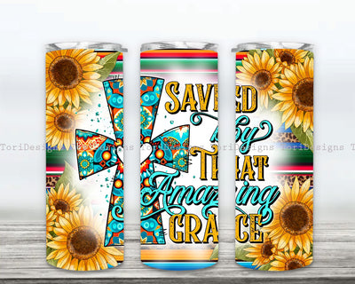 Christian Sublimation Tumbler, Western Tumbler PNG, Christian Sublimation Tumbler, Turquoise Cross Tumbler Design Sublimation ToriDesigns 