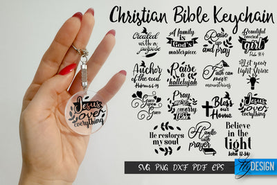 Christian Svg, Bible Quotes, Keychain SVG, Round Keychain SVG Fly Design 