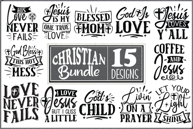 Christian SVG Bundle, Christian Quotes SVG Creativeart88 