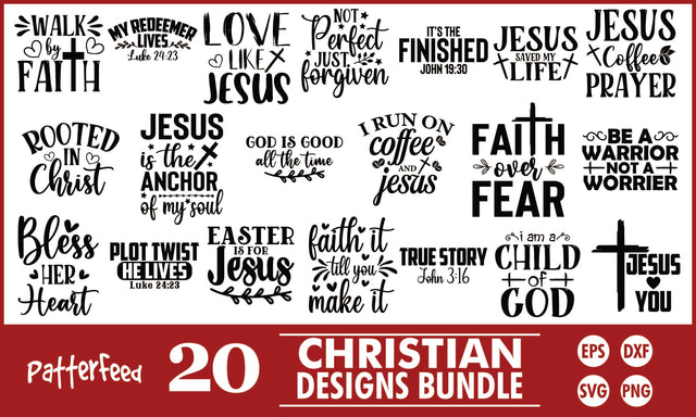 Christian SVG Designs Bundle SVG PatternFeed8 