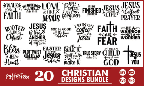 Christian SVG Designs Bundle SVG PatternFeed8 