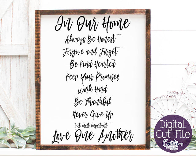 Christian Svg, Farmhouse svg, Family Rules, Bible Family Svg SVG Crafty Mama Studios 