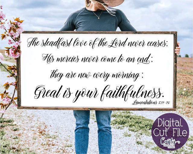 Christian Svg, Farmhouse svg, Great Is Your Faithfulness Svg SVG Crafty Mama Studios 