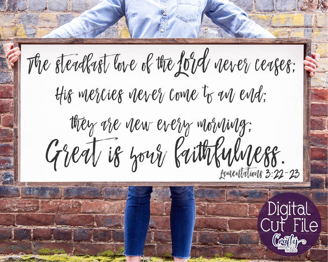 Christian Svg, Farmhouse svg, Great Is Your Faithfulness Svg SVG Crafty Mama Studios 