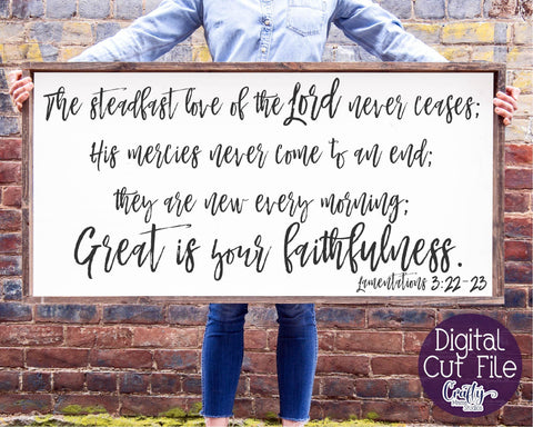 Christian Svg, Farmhouse svg, Great Is Your Faithfulness Svg SVG Crafty Mama Studios 