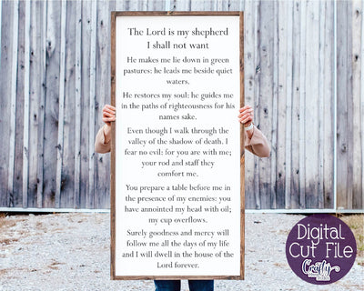 Christian Svg, Farmhouse svg, Psalm 23, Lord Is My Shepherd SVG Crafty Mama Studios 