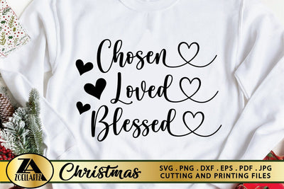 Christian SVG PNG EPS DXF Chosen SVG Blessed SVG Cut Files SVG zoellartz 