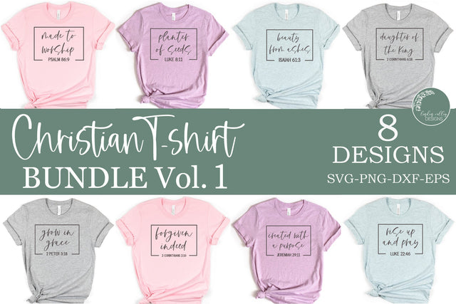 Christian Tshirt SVG-Scripture Quote SVG Bundle SVG Linden Valley Designs 