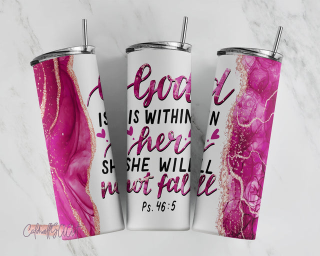 Christian Tumbler, Bible Verse Tumbler Sublimation Design, Scripture Tumbler Design, 20oz Skinny Tumbler Template, - PNG Download Sublimation CaldwellArt 