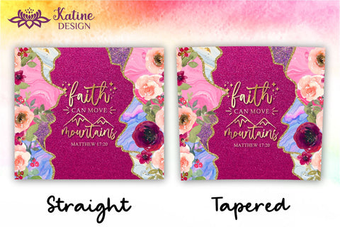 Christian Tumbler Faith can move mountains, Bible verse Tumbler, religious tumbler, faith tumbler, jesus tumbler, Tumbler Sublimation Wrap Design for 20 oz Skinny Tumbler Sublimation KatineDesign 