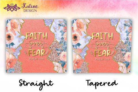 Christian Tumbler Faith over fear, Bible verse Tumbler, religious tumbler, faith tumbler, jesus tumbler, Tumbler Sublimation Wrap Design for 20 oz Skinny Tumbler Straight and Tapered PNG Sublimation KatineDesign 