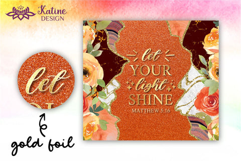 Christian Tumbler, Let your light shine, Bible verse Tumbler, religious tumbler, faith tumbler, jesus tumbler, Tumbler Sublimation Wrap Design for 20 oz Skinny Tumbler Straight and Tapered PNG Sublimation KatineDesign 