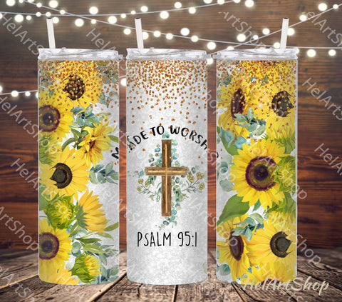 Christian Tumbler PNG Sublimation, Made to worship Tumbler Sublimation _HelArtShop_ 