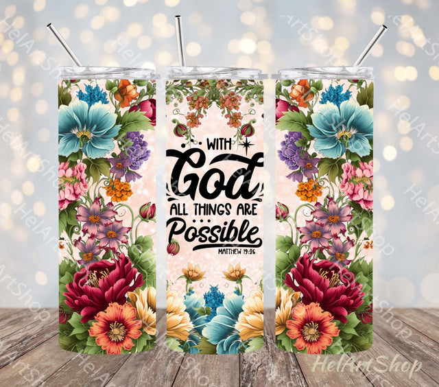 Christian Tumbler PNG Sublimation, Skinny Tumbler PNG Sublimation _HelArtShop_ 