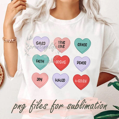 Christian Valentine Sublimation Png, Heart Jesus Design Png, Retro Valentine Png, Faith Sublimation Design, Digital Download Sublimation PrintingLife 