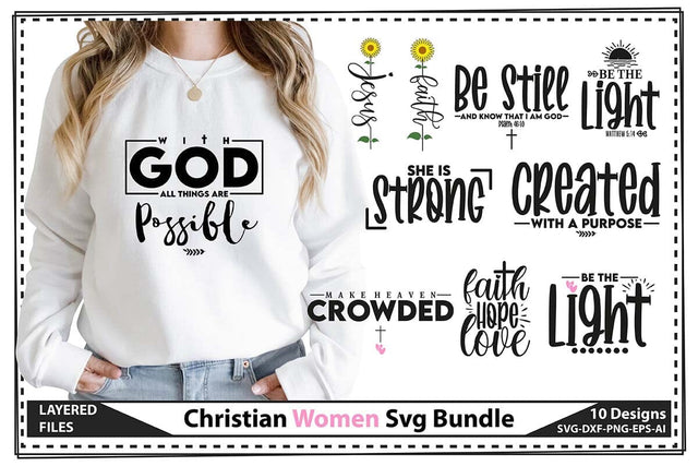 Christian Women Svg Bundle SVG shah alam 