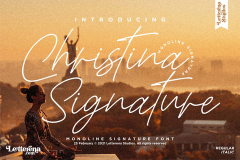 Christina Signature Font Letterena Studios 