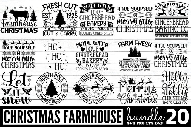 Christma SVG Bundle, Christmas Farmhouse Bundle SVG DESIGNISTIC 