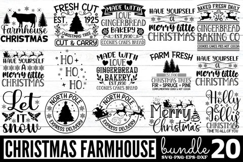 Christma SVG Bundle, Christmas Farmhouse Bundle SVG DESIGNISTIC 