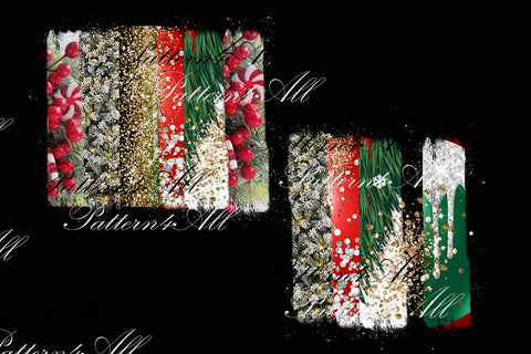 Christmas 2 Brush Stroke Set, Glitter Leopard Cheetah Distress Splash Sublimation Design,Distressed Christmas backsplash, PNG clipart Sublimation ArtStudio 