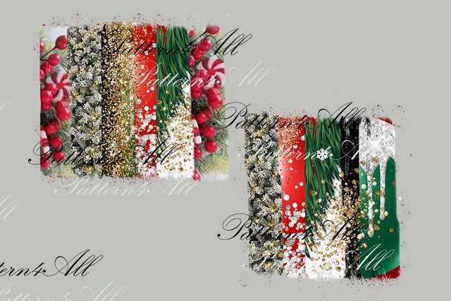 Christmas 2 Brush Stroke Set, Glitter Leopard Cheetah Distress Splash Sublimation Design,Distressed Christmas backsplash, PNG clipart Sublimation ArtStudio 