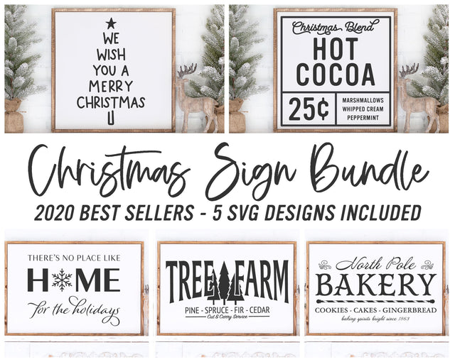 Christmas 2020 Bundle Best Sellers SVG | Holiday Cut File | Winter Design Pack | Family Sayings | Stencil Signs | Printable Art | Home Decor SVG Wood And Walt 