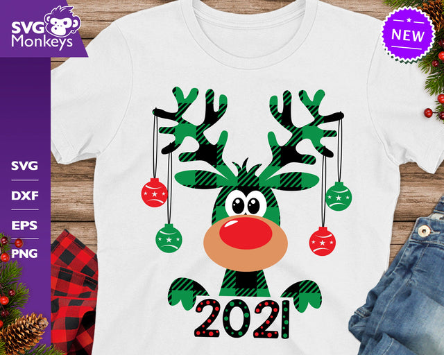 Christmas 2021 SVG, Buffalo Plaid Moose SVG, Moose Svg, Buffalo Plaid SVG SVG SvgMonkeys 