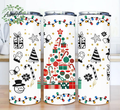 Christmas 20oz Skinny Tumbler Png, Christmas Tumbler, Christmas Tree Snow Design, Candy Christmas Tumbler, Christmas Light Tumbler, Merry Christmas Tumbler Design Sublimation AdriOP 