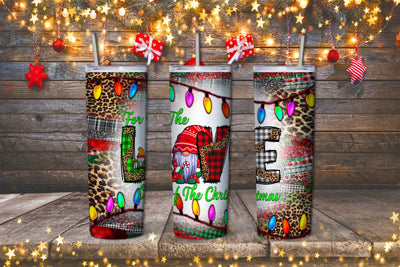 Christmas 20oz Skinny Tumbler Png, Christmas Tumbler, Leopard Tumbler, Tumbler Sublimation Designs, Straight Tumbler Wraps, Digital Download Sublimation SublimationDesignShop 