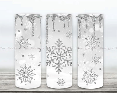 Christmas 20oz Skinny Tumbler Sublimation Design PNG, Winter Glitter Tumbler Digital Download Sublimation ToriDesigns 