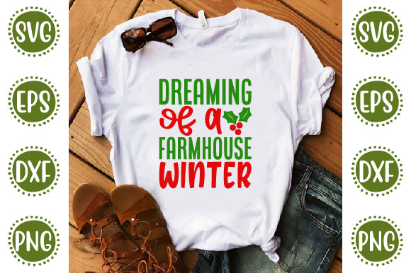 Christmas 37 Svg Design Dreaming of a farmhouse winter SVG SH_Tee store 