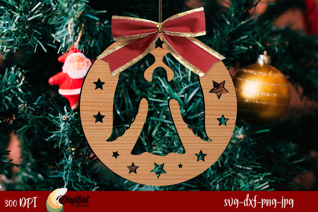 Christmas 3D Decoration Laser Cut. Christmas Tree Toys Laser Cut. SVG Evgenyia Guschina 